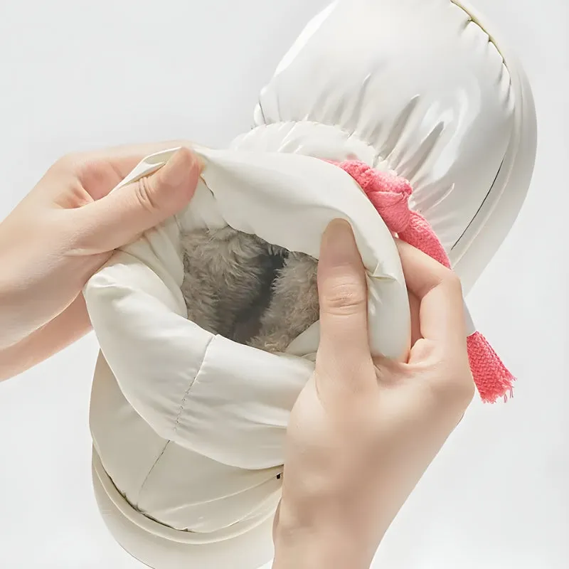 Felt Clog Slippers Drawstring Puffer Slippers