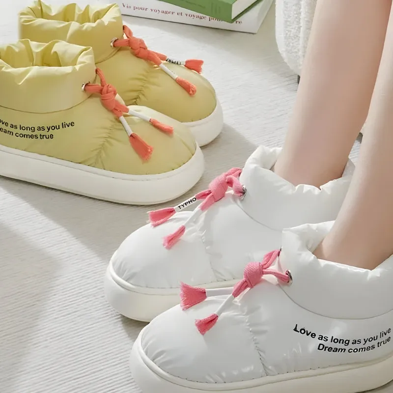 Orthodic Slippers Drawstring Puffer Slippers