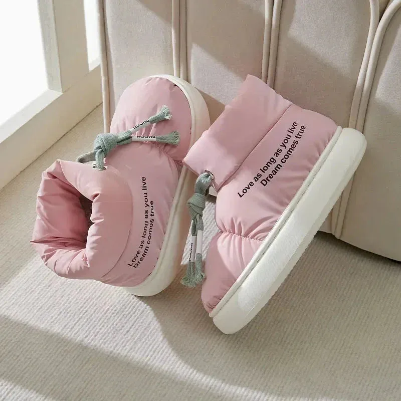 Drawstring Puffer Slippers Sunflower Slippers