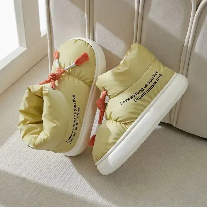 Cool Slides Shoes Drawstring Puffer Slippers