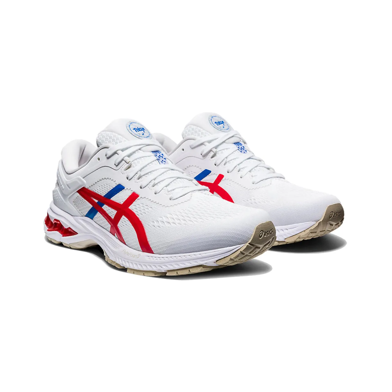 Asics Gel Kayano 26 Retro Tokyo White Red Womens Running Shoes Asics Sky Elite Flytefoam 2 Volleyball Shoes