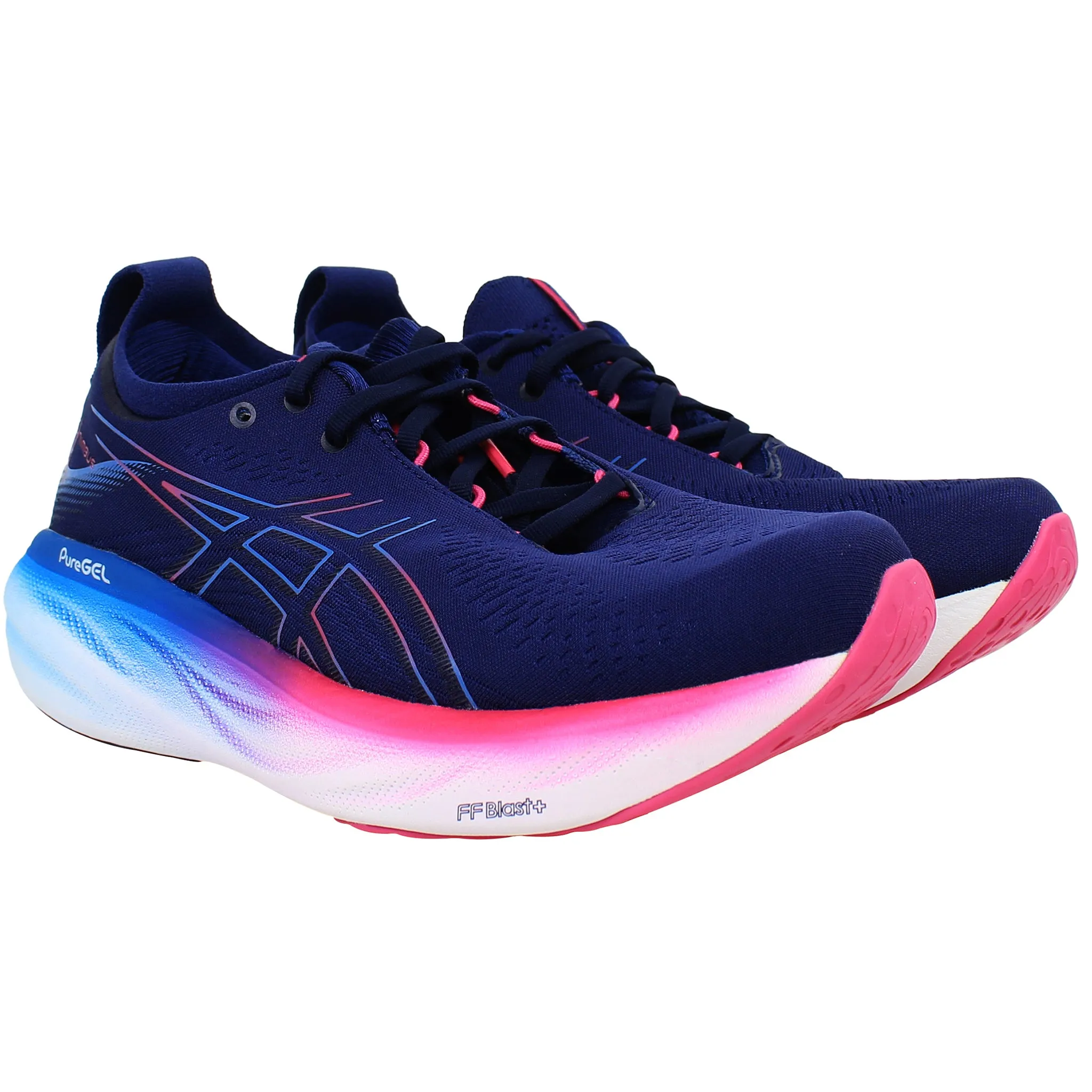 Asics Trail Running Shoes For Hiking Asics Gel-Nimbus 25 Womens Blue Running Shoes