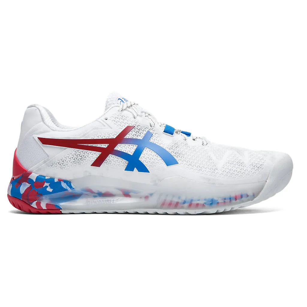 Asics Gel Resolution 8 Retro Tokyo White Blue Mens Tennis Shoes Asics Gel-course Glide Golf Shoes
