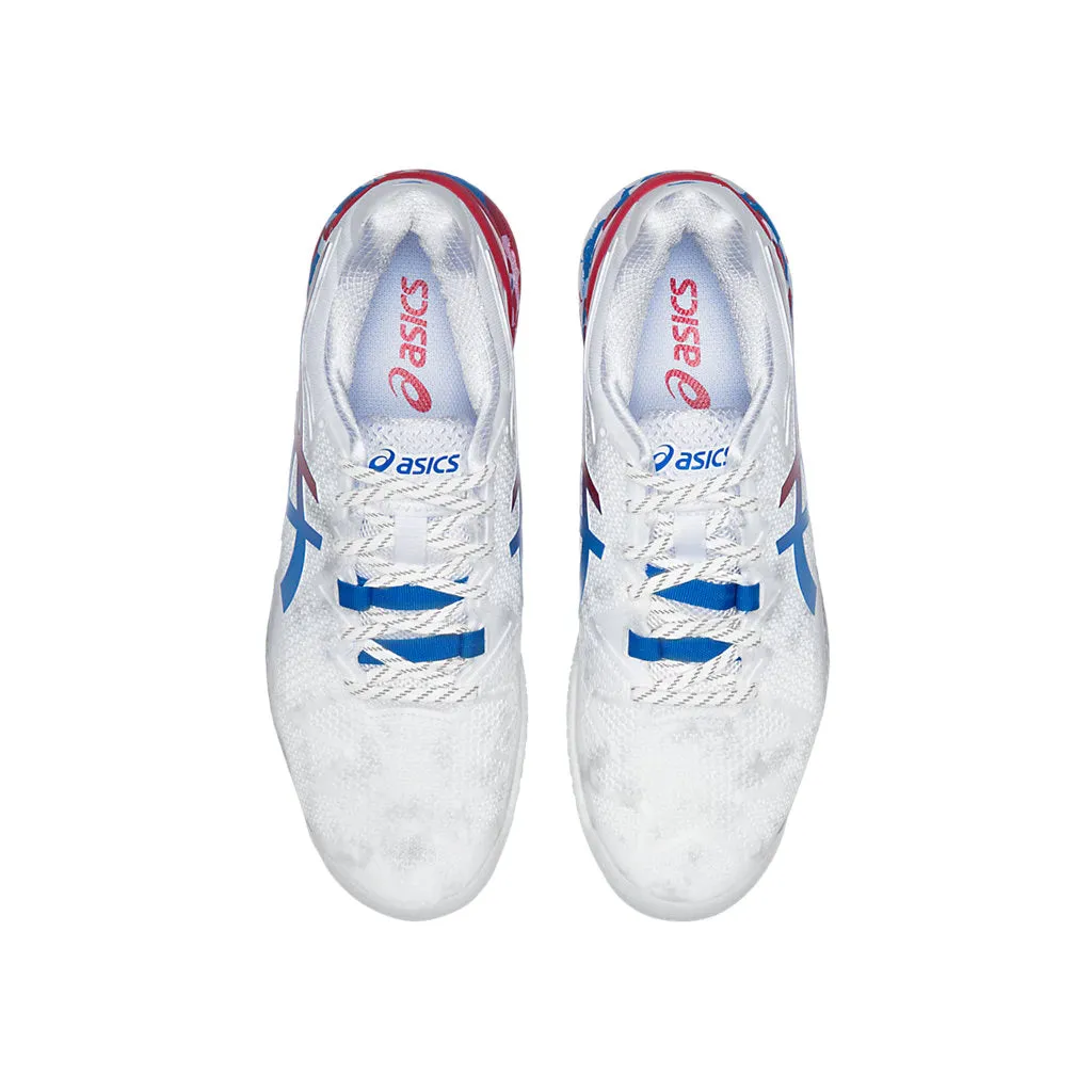 Asics Gel Resolution 8 Retro Tokyo White Blue Mens Tennis Shoes Best Asics Running Shoes Under $100