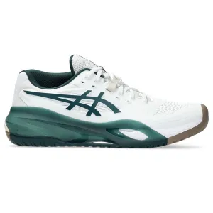 Asics Men's Gel Resolution X White and Saxon Green Asic Walking Shoes