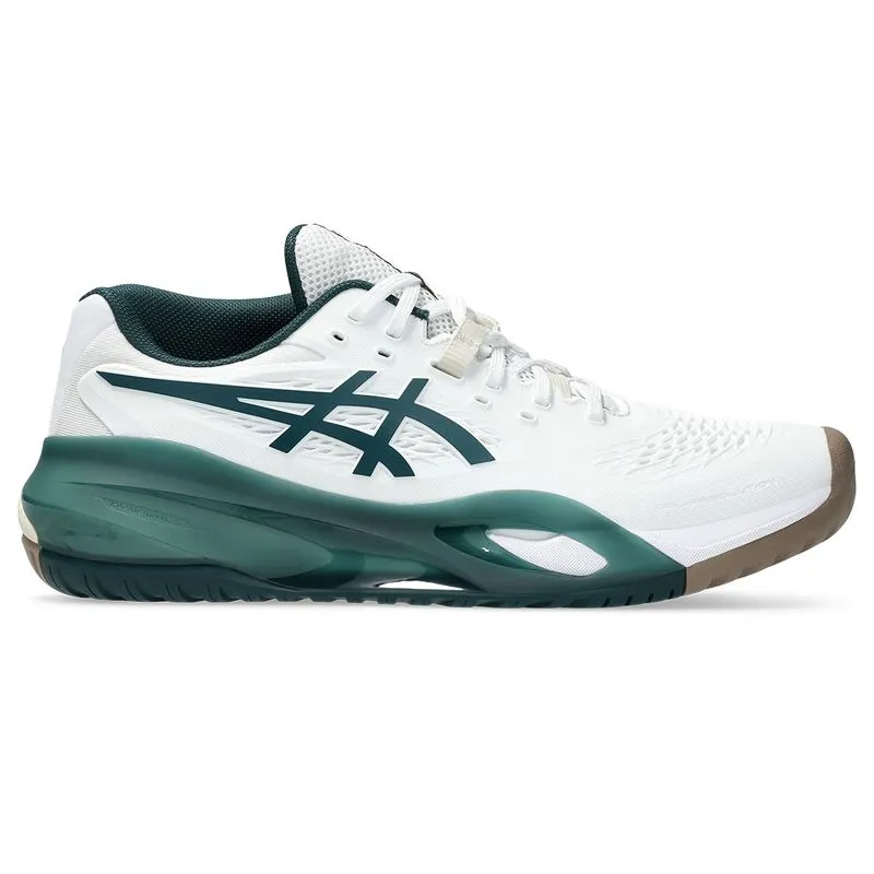 Asics Men's Gel Resolution X White and Saxon Green Asics Speedstar Shoes