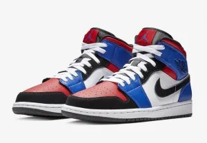 Nike Air Jordan 1 Mid Top 3 Three White Red Black BLue Shoes Basketball Men Size US 7 - 13 Asics Gel Noosa Tri 9 Gr Running Shoe
