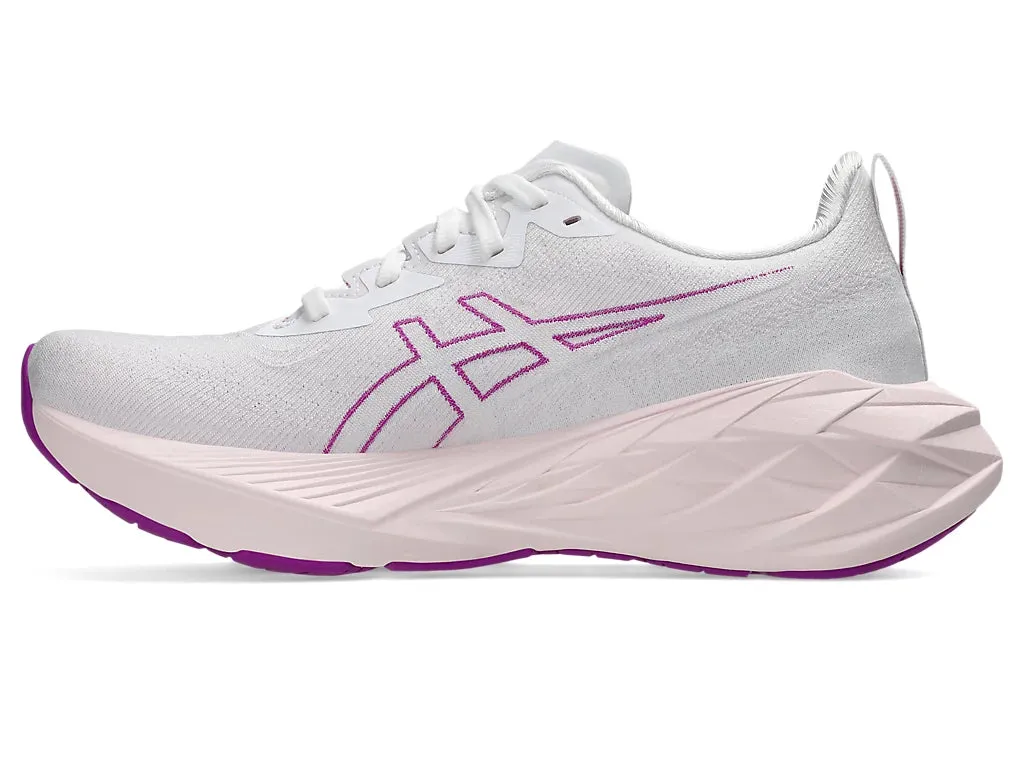 Running Shoes Coupon Code Asics Women's NOVABLAST 4 Running Shoes in White/Soothing Sea