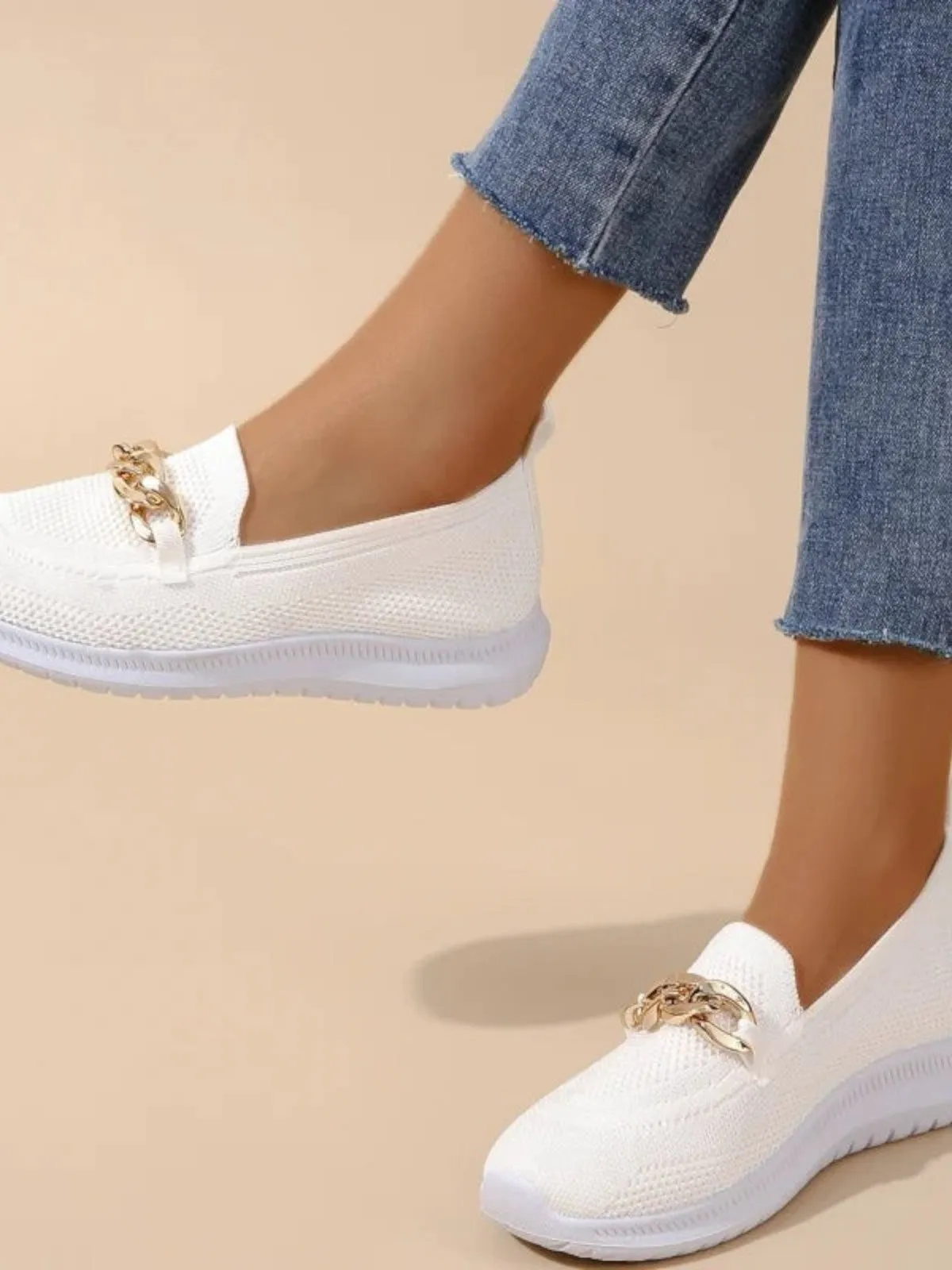 Aurora Chain Mesh Sneakers Leather Dress Sandals