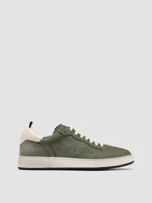 THE ANSWER 002 - Green Leather and Suede Low Top Sneakers Comet Sneakers