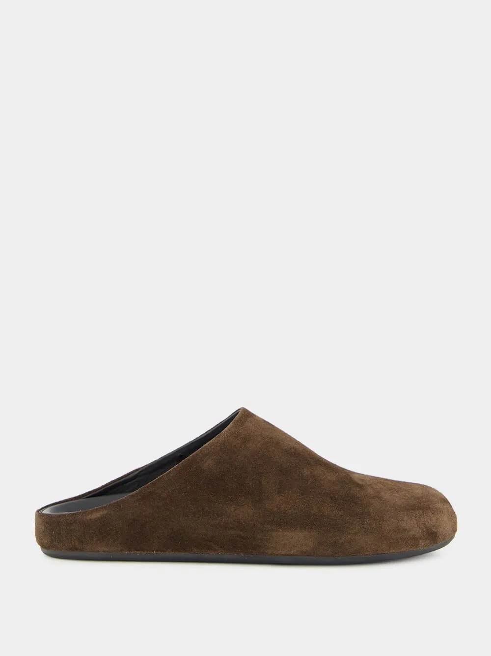 Elastic Strap Sandals Babouche 001 Brown Suede Mule Sandals