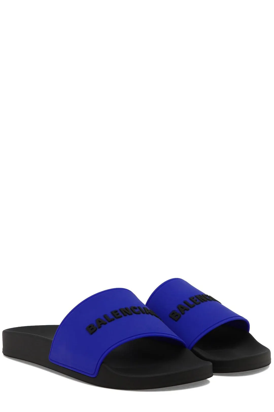 Balenciaga Logo Embossed Slides Stitching Sandals