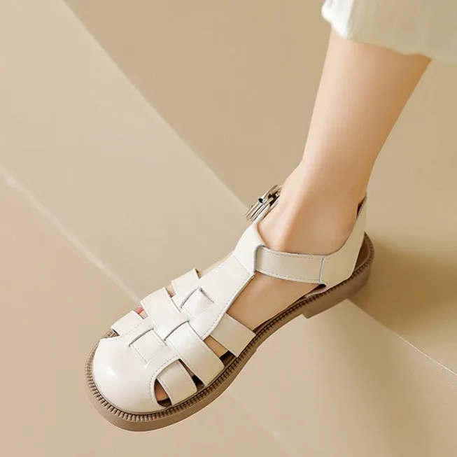 Womans Casual Woven Closed Toe Fisherman Sandals Sandals With The Strap