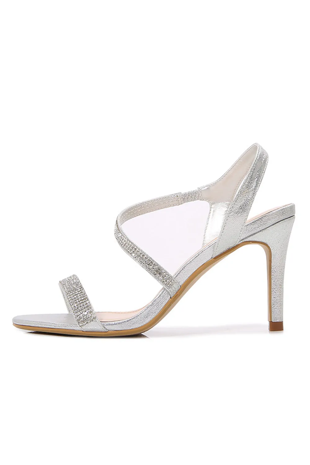 Party Patent Leather Peep Toe Stiletto Heel Evening Shoes With Rhinestone Ron White Sandals