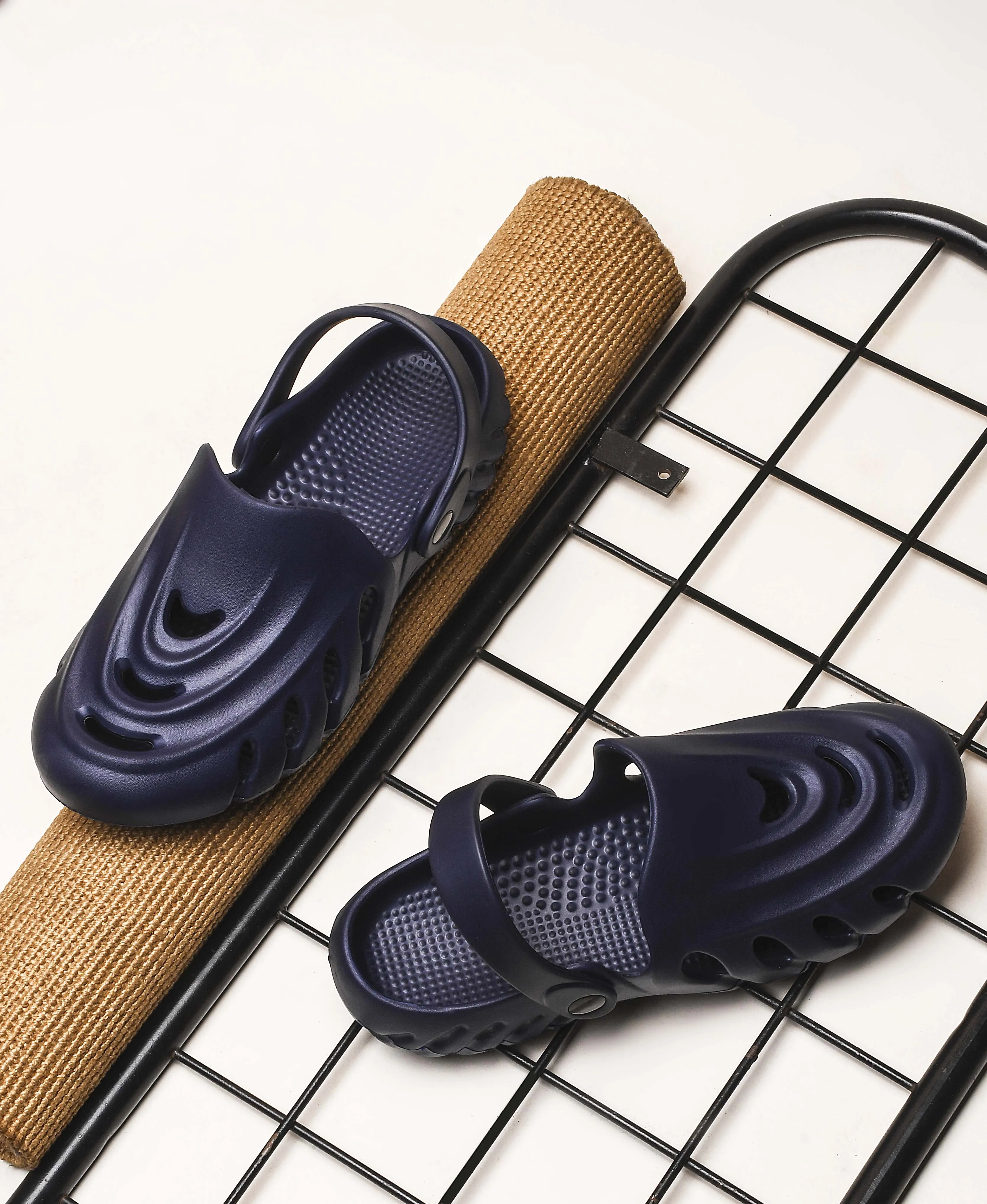 Memory Foam Slippers Bersache Extra Soft Classic Casual with Back Strap Regular wear with Ultra Soft & Flexibility Technology Flip-Flop for Men's/ boy,s 6008- (Blue)