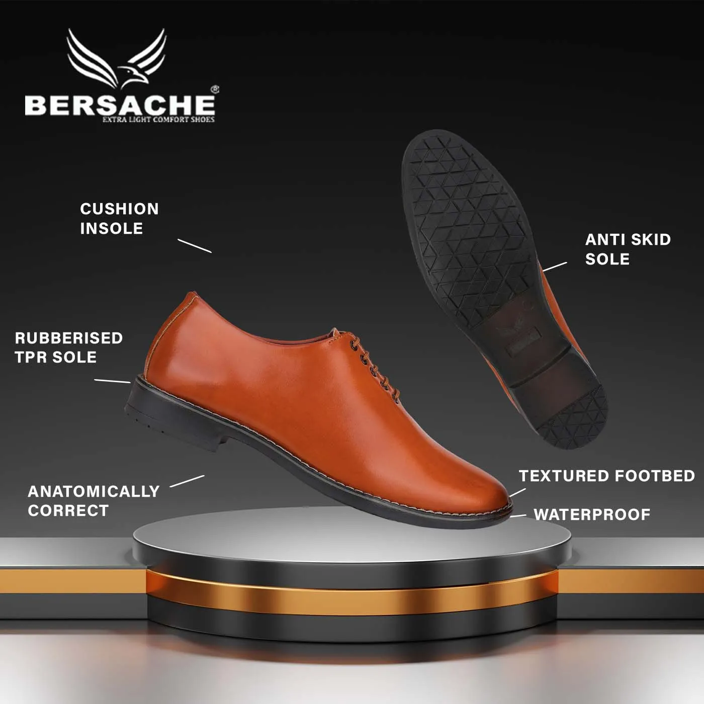 Secret Treasures Slippers Bersache Sneaker, Loafers ,Casual with extra comfort sneakers for Men 9102 (Brown)