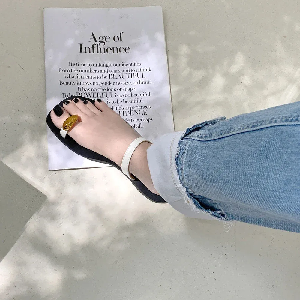 Rainbow Flip Flops Rack Room Shoes binfenxie  -  Clip Toe Women Slippers Fashion Flip Flops Flat Heeld Casual Sandals Slides Black White Slip On Summer Outside Beach Shoes 35-39