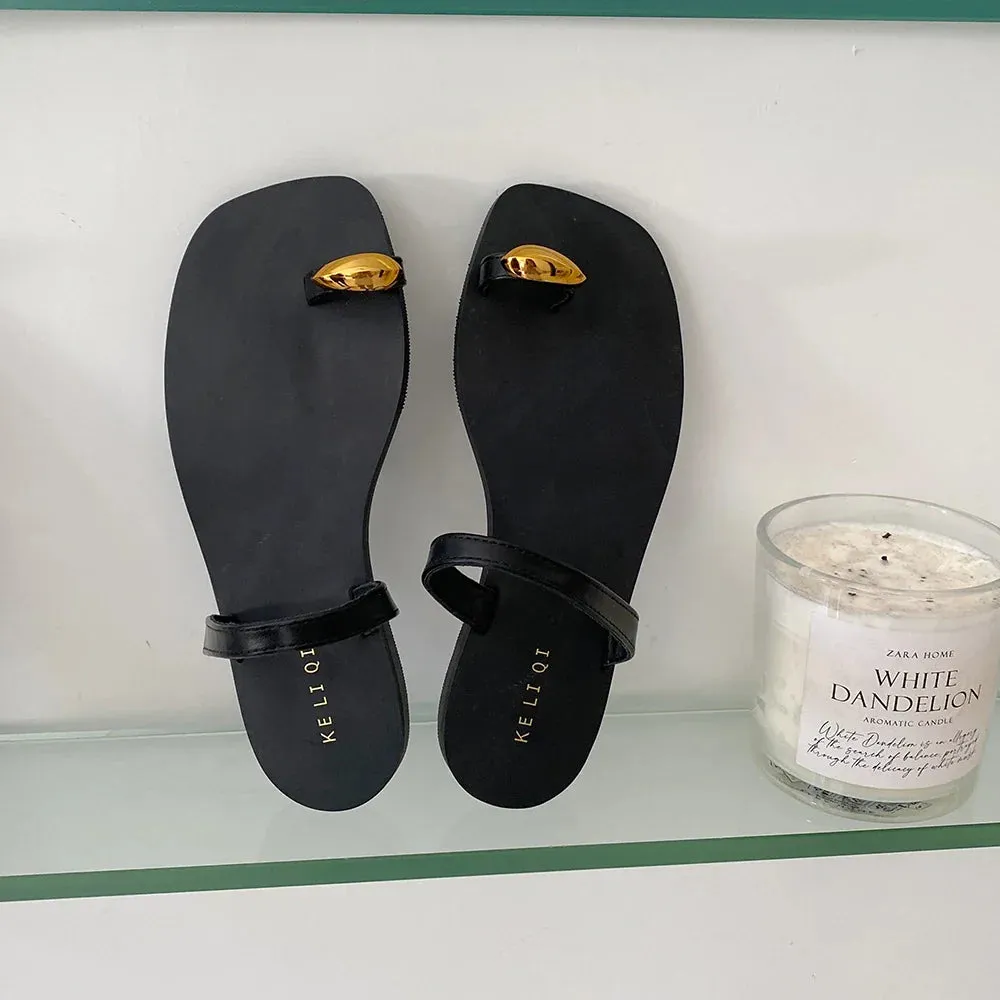 90's Platform Flip Flops binfenxie  -  Clip Toe Women Slippers Fashion Flip Flops Flat Heeld Casual Sandals Slides Black White Slip On Summer Outside Beach Shoes 35-39