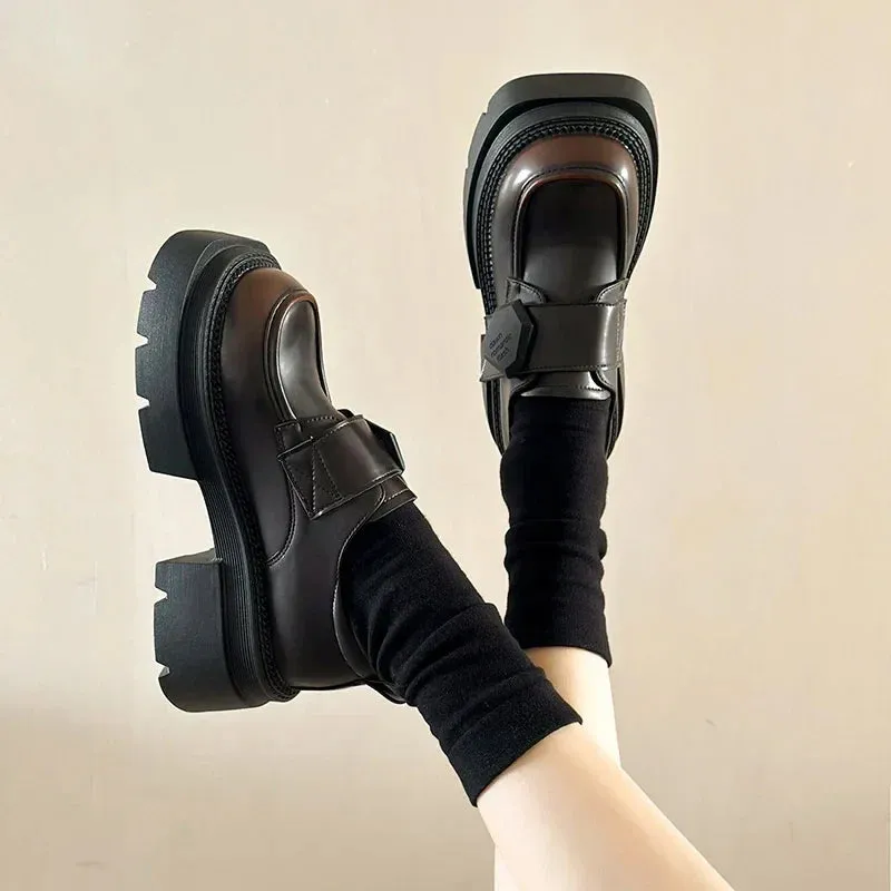 binfenxie  -  Flats Platform Loafers Shoes Women Spring New Dress Shoes Uniform Fashion Brand 2024 Designer Female Casual Zapatillas Walking Whisker Loafers