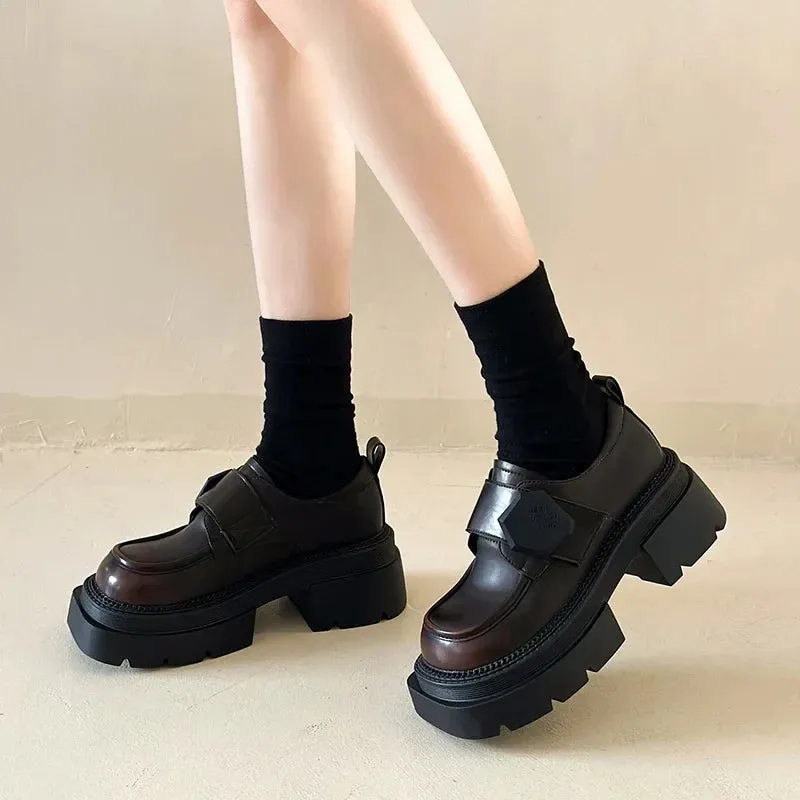 Loafers Outfit Ideas binfenxie  -  Flats Platform Loafers Shoes Women Spring New Dress Shoes Uniform Fashion Brand 2024 Designer Female Casual Zapatillas Walking