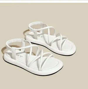 binfenxie Thick Sole Sandals Women 2024 New Summer Soft Sole Elevated Casual Roman Sandals Small Women Shoes Sandal Comfortable And Pretty Sandals