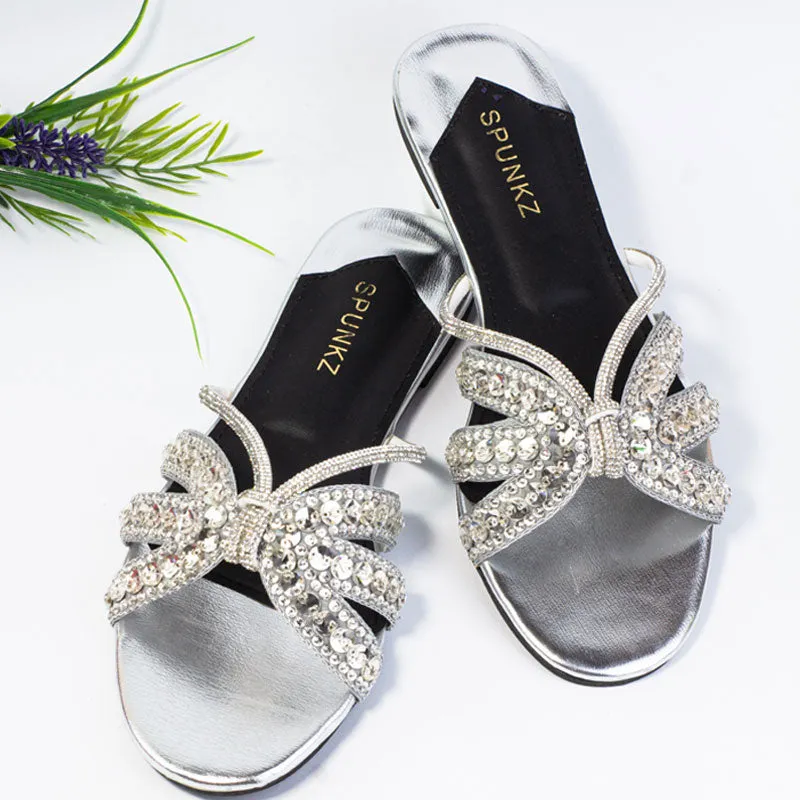 Shower Slippers Walmart Bling Crystal Rhinestones Straps Ladies Fancy Slide Slipper