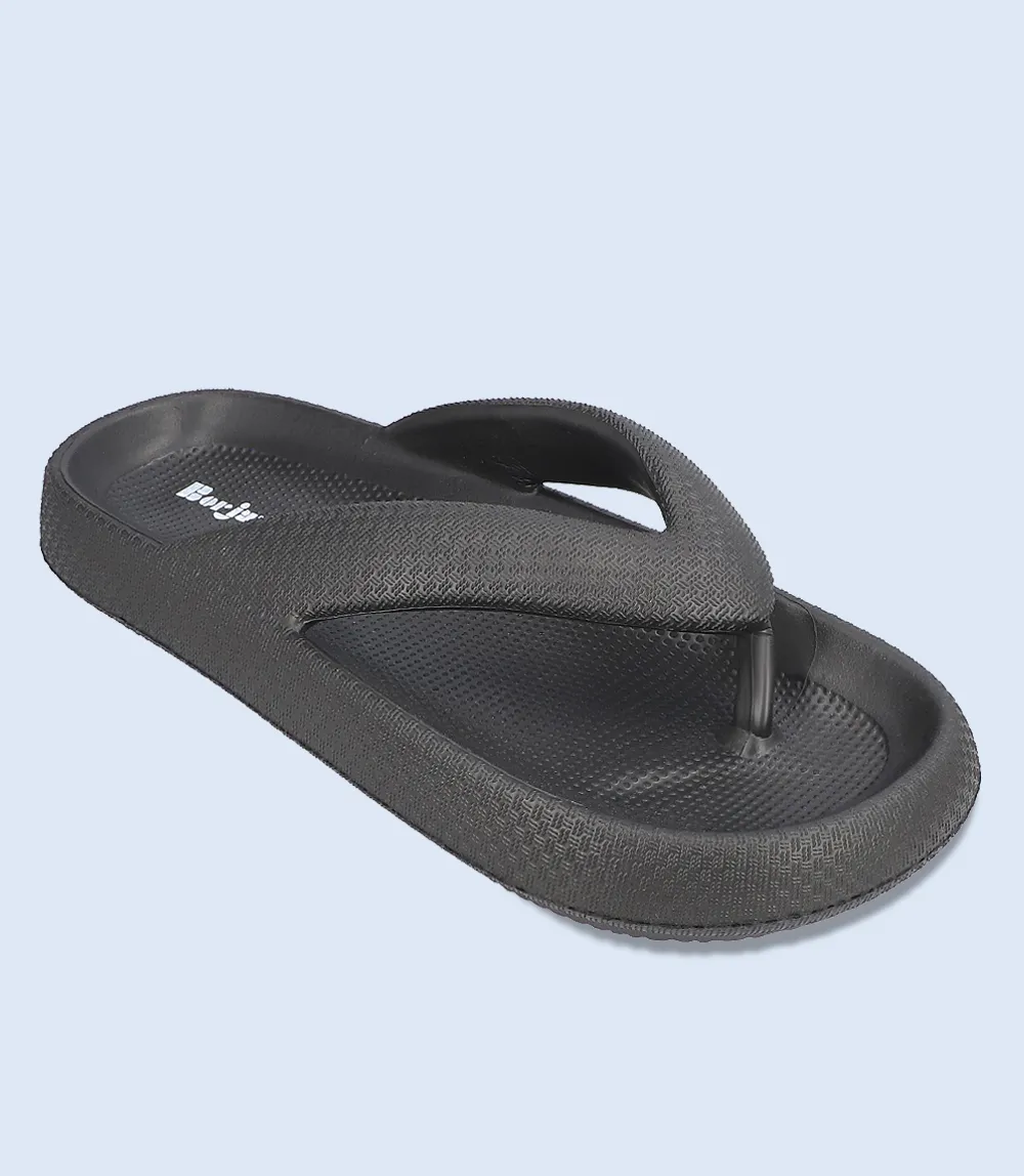 BM5973-BLACK-Women FlipFlop 80's Style Flip Flops