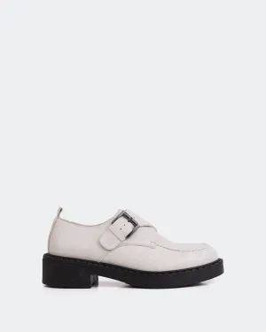 Bolton Off White Leather Ballet Loafers