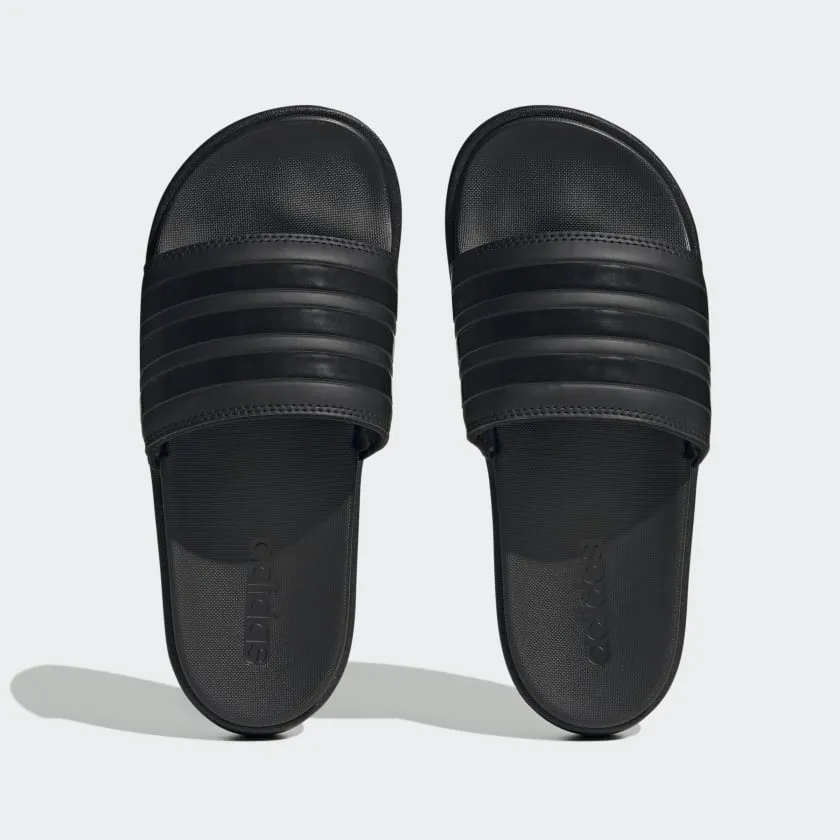 Adidas "Adilette" Women's Platform Slide Sandals - Core Black / Core Black / Core Black Adidas Lifestyle Shoes