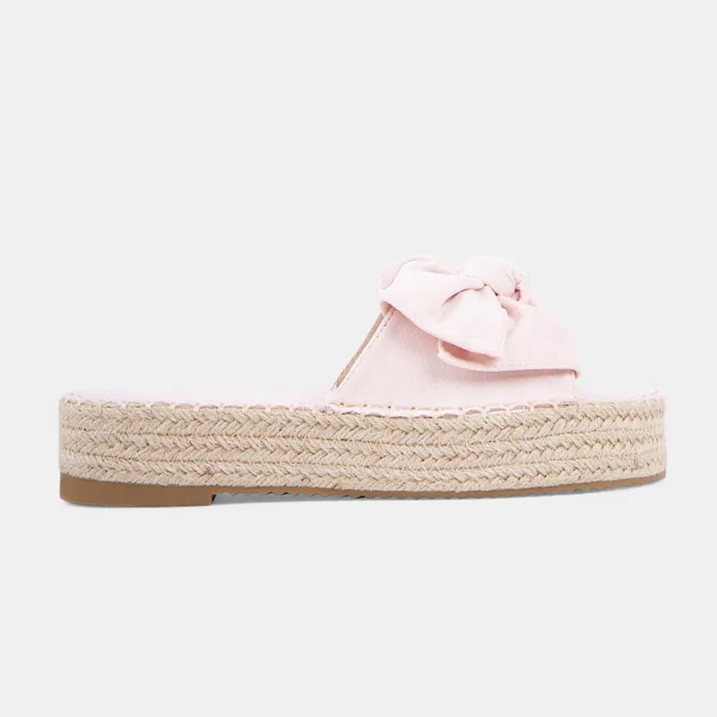 Ruby Slides Bowknot Muffin Platform Sandals