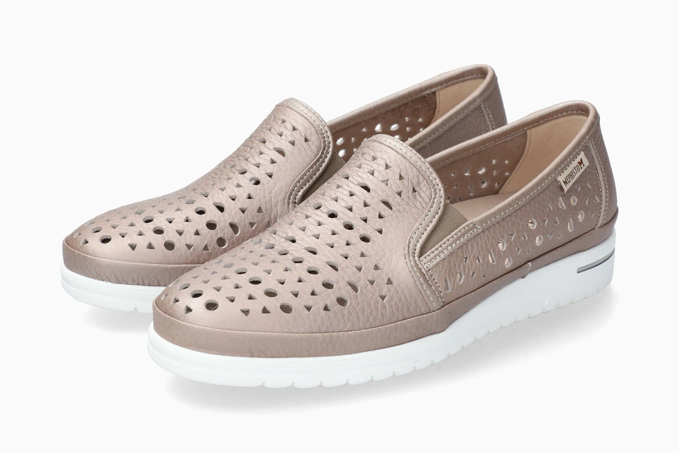 Jana Perf - Pewter Platform Checkered Slip On