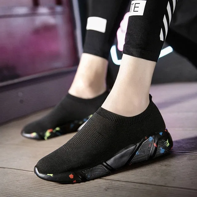 Breathable Ankle Boot Women Socks Shoes Female Sneakers Bangs Sneakers