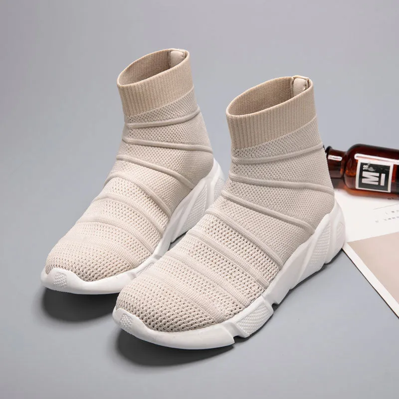 Demonia Sneakers Breathable Ankle Boot Women Socks Shoes Female Sneakers