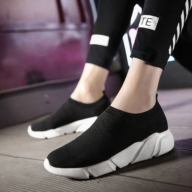 High Heel Jordan Sneakers Breathable Ankle Boot Women Socks Shoes Female Sneakers
