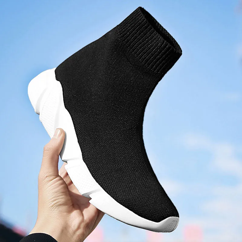 Heel Height Sneakers Breathable Ankle Boot Women Socks Shoes Female Sneakers