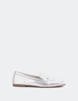 Tassel Loafers With Suit Brescia Silver Metal