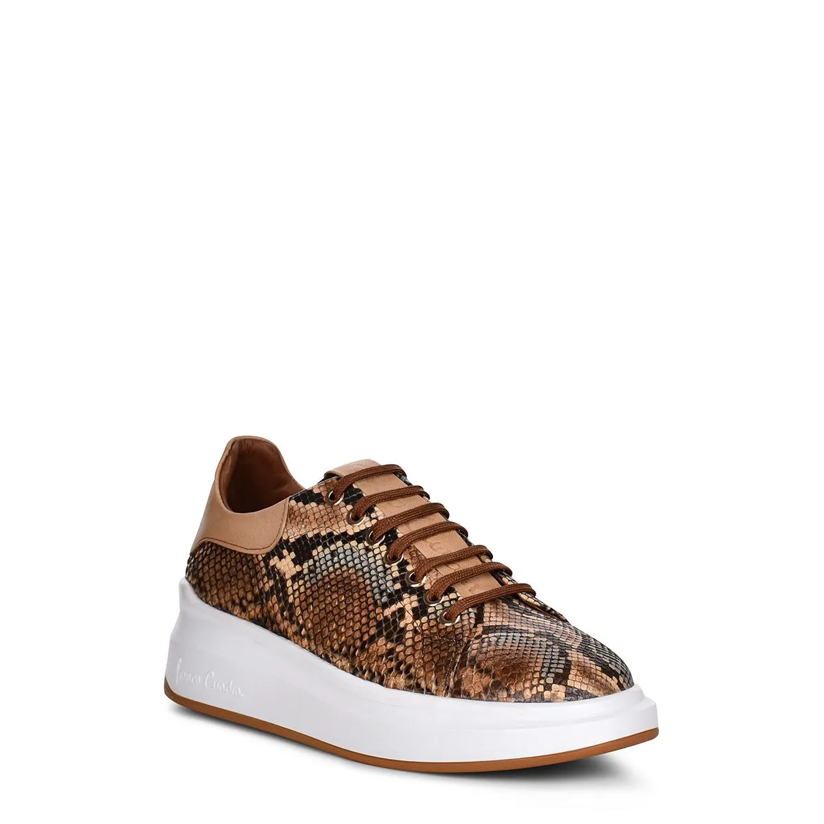 Sneakers With Suede 4P4PBVL - Cuadra tobacco casual fashion python sneakers for women