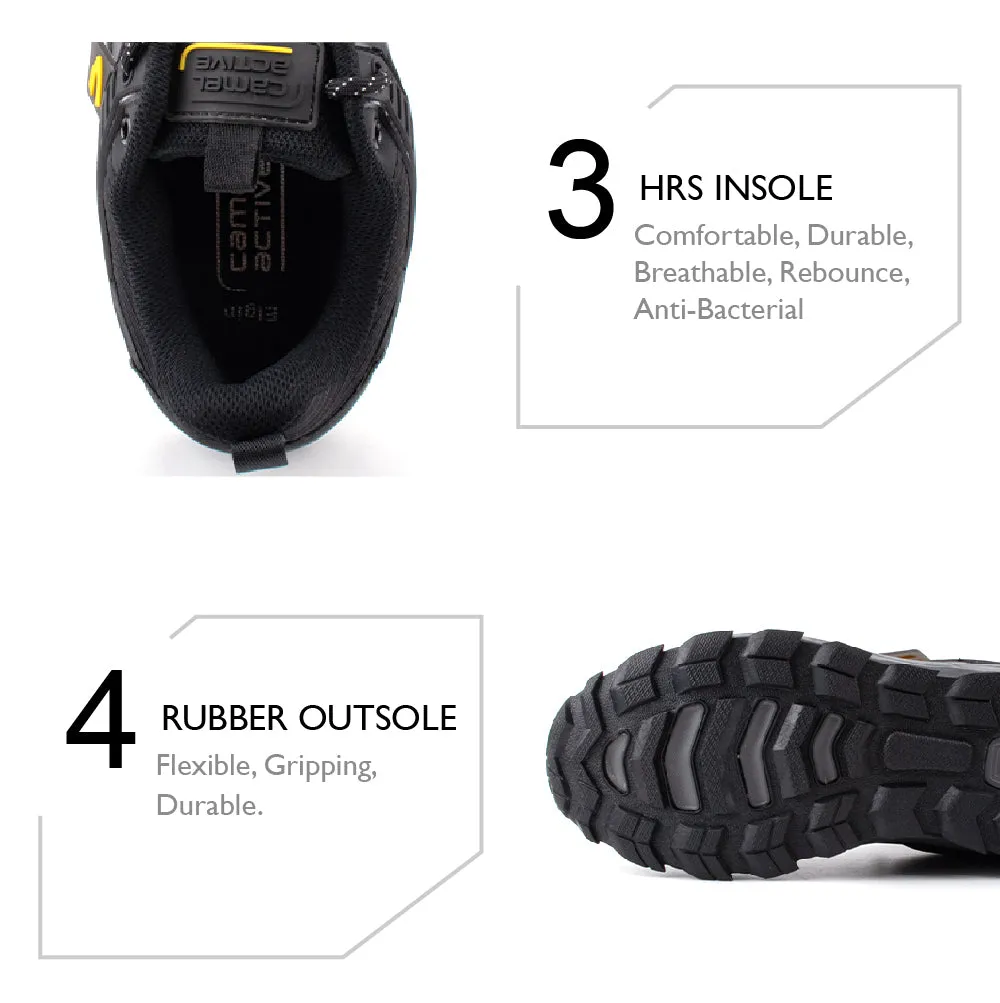 Peak Sneakers camel active Comfortable Mesh Lace Up Shoes Men Black ELGIN 882353-WA1SV-1