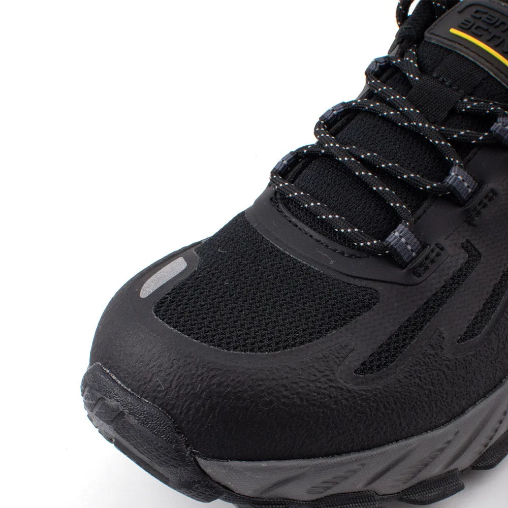 Best Sneakers For Arch Support camel active Comfortable Mesh Lace Up Shoes Men Black ELGIN 882353-WA1SV-1