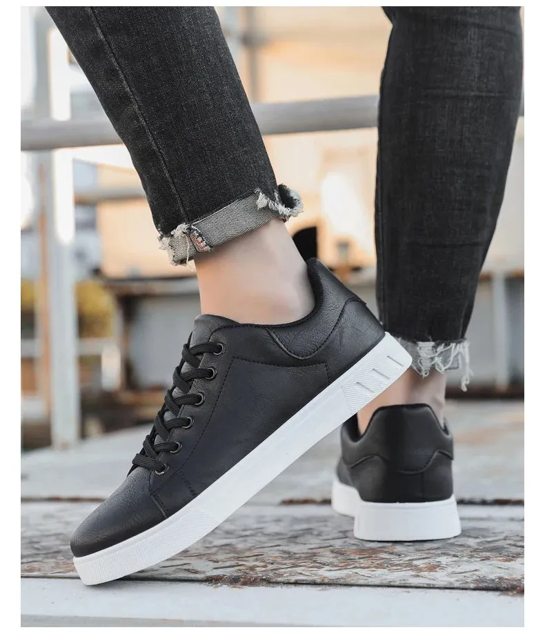 Hot Sale Leather Casual Shoes Men Fashion Brown Comfortable Men's Sneakers Outdoor Comfortable Non-slip Shoes For Men Iridescent Sneakers