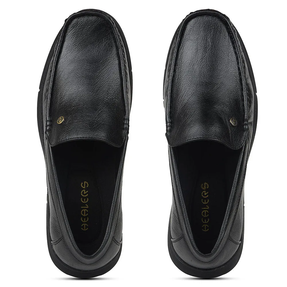 Bass Shoes Loafers Healers Black Formal Loafers For Mens VSL-3 By Liberty