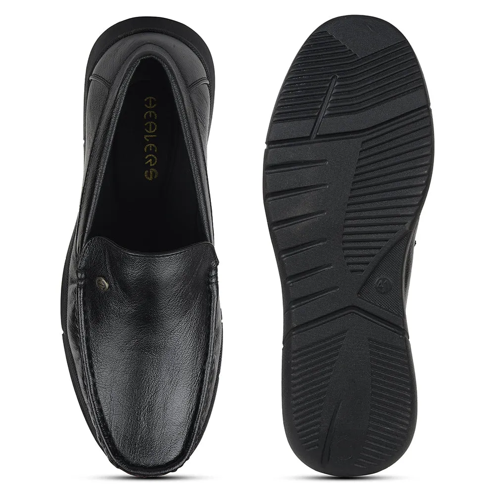 Loafers Moschino Healers Black Formal Loafers For Mens VSL-3 By Liberty