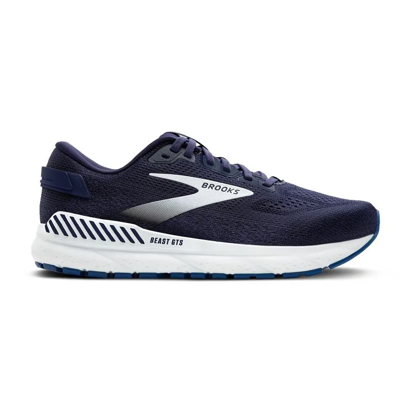 High Arched Running Shoes Brooks Beast GTS 24 Men's Sneakers - Peacoat/True Navy/White