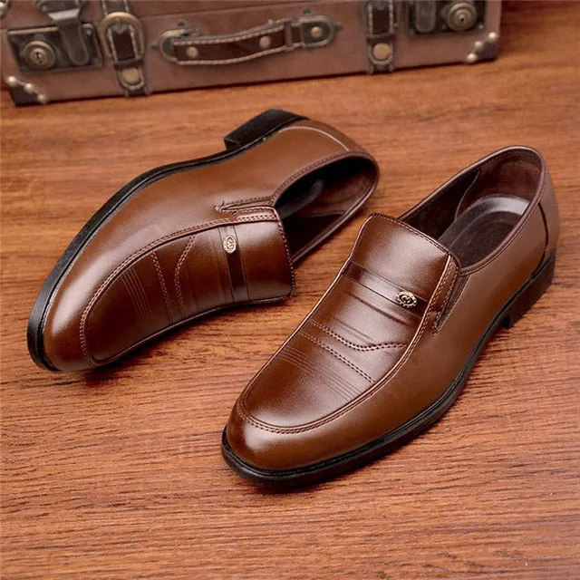 Exotic Steel Toe Work Boots Leather Slip On Round Toe Office Shoes