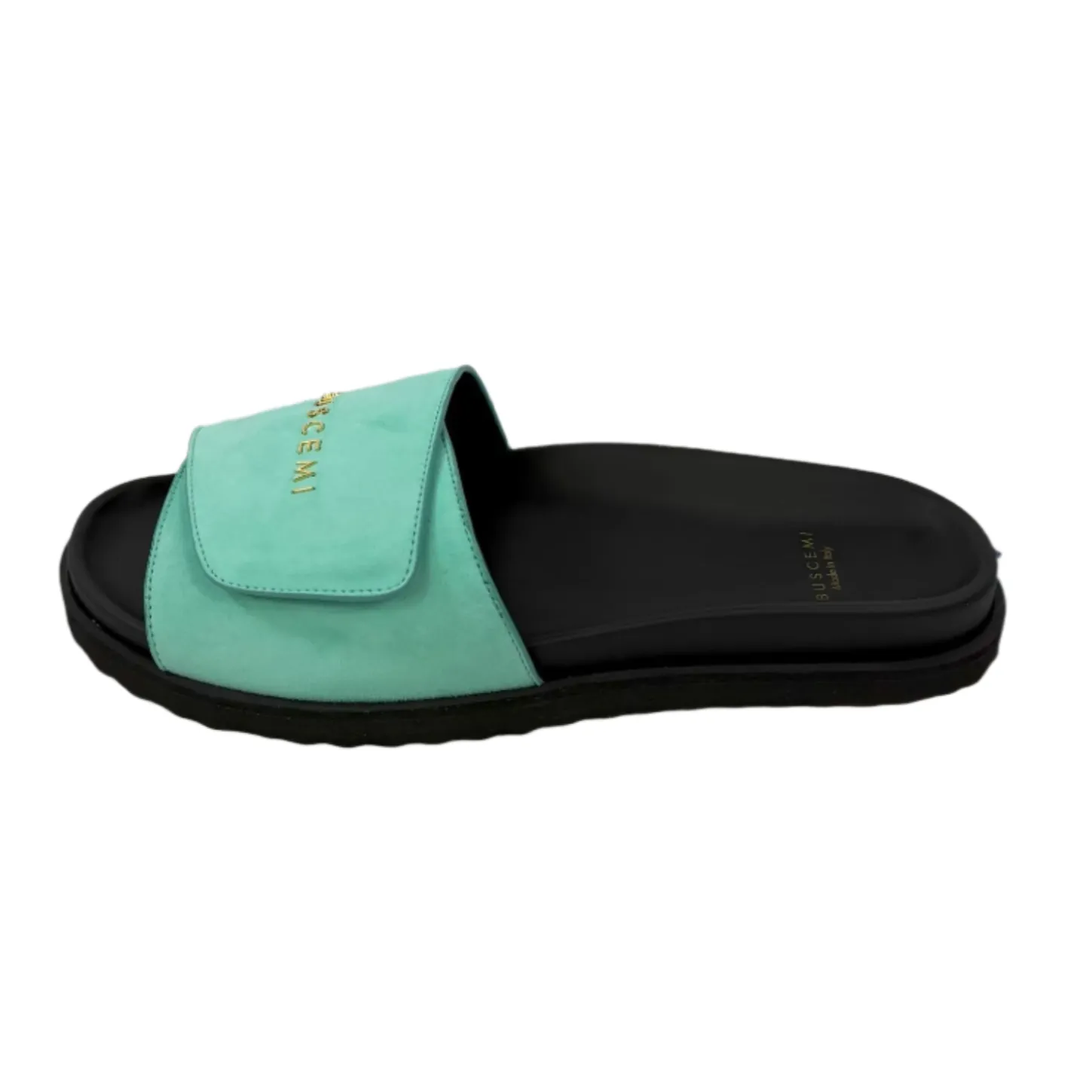 Orson Bloom Sandals Buscemi Scratch Slide Turquoise Leather Sandals
