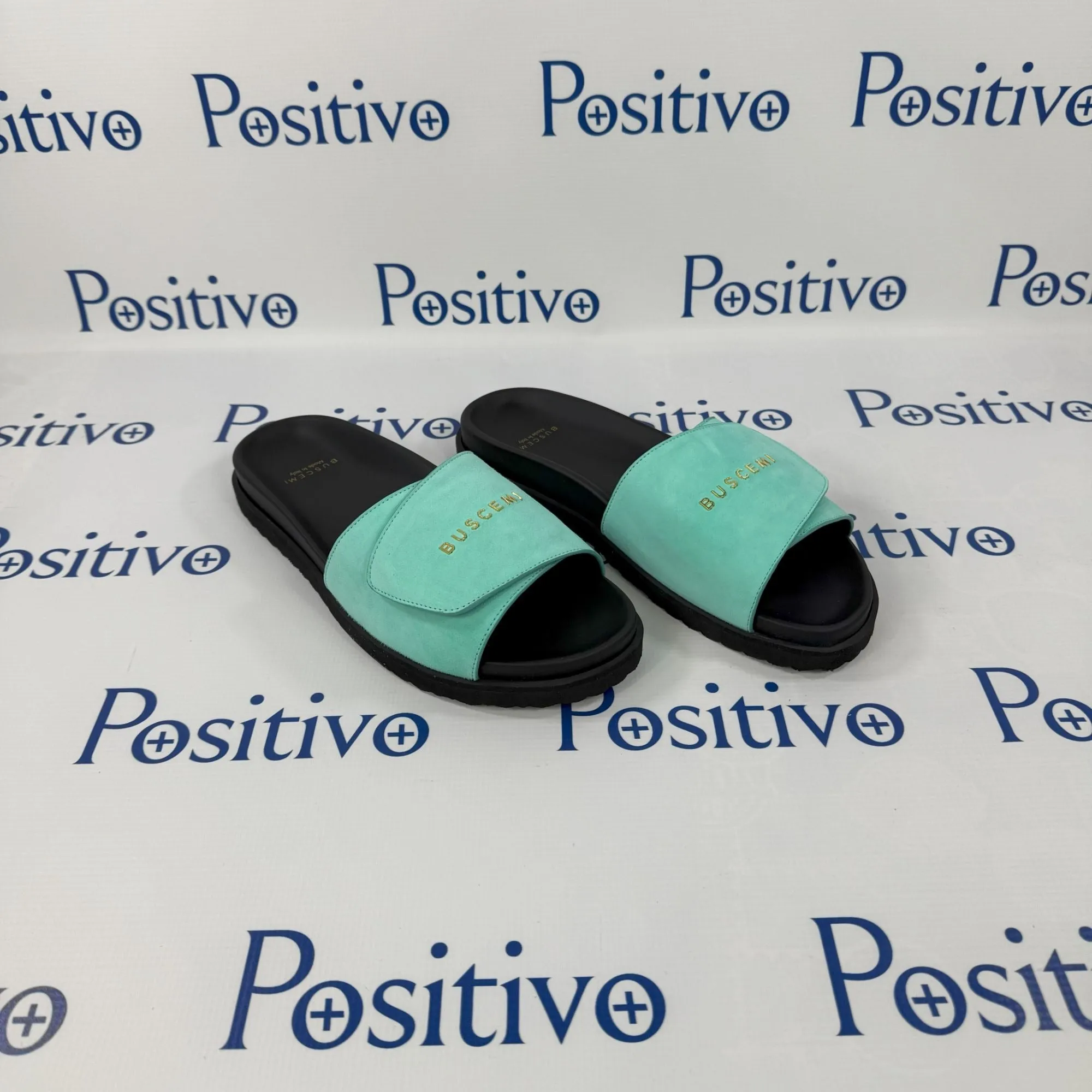 Best Sandals To Wear For Plantar Fasciitis Buscemi Scratch Slide Turquoise Leather Sandals