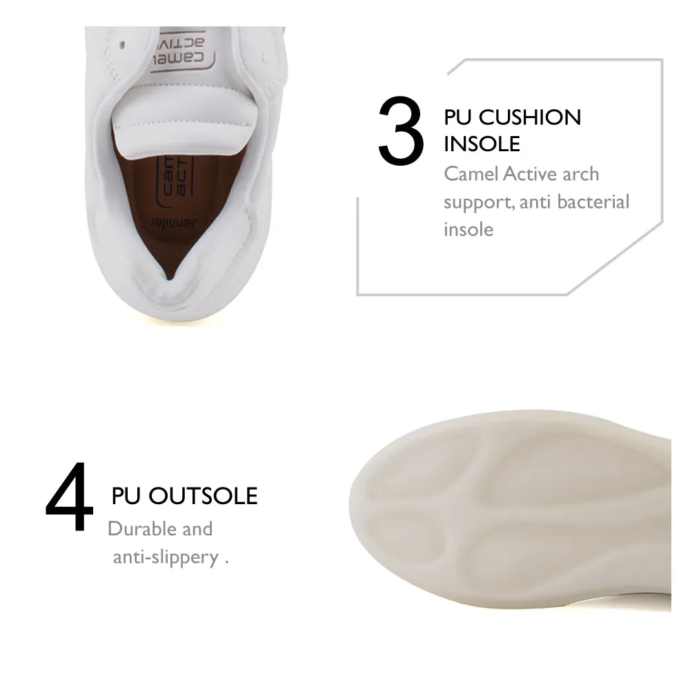 camel active Women Jennifer Sneakers shoes - 762303-YX01SV-0-WHITE Sd Sneakers