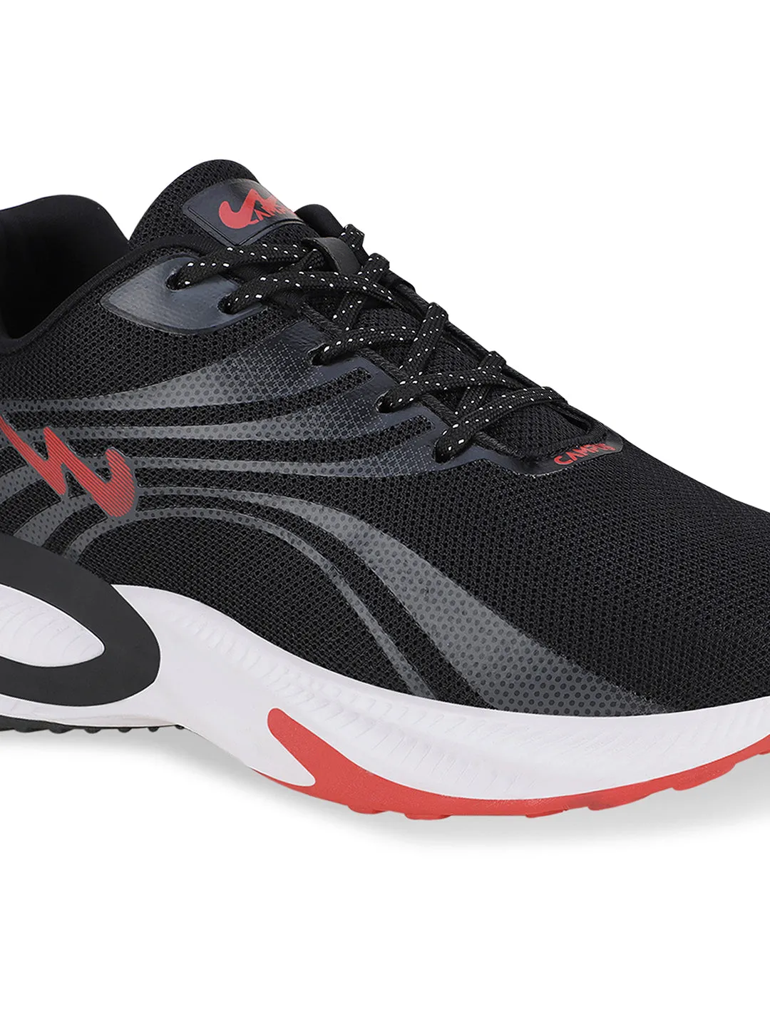 CAMP-GLOVE Black Men's Running Shoes Best Easy Run Shoes