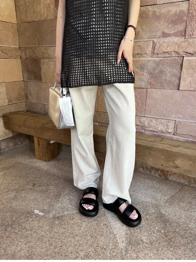 Braid Fur Clog Platform Slippers binfenxie 2024 Summer Chunky Women Slipper Fashion Elegant Ladies Open Toe Platform Flats Slides Beach Vacation Sandal Shoes