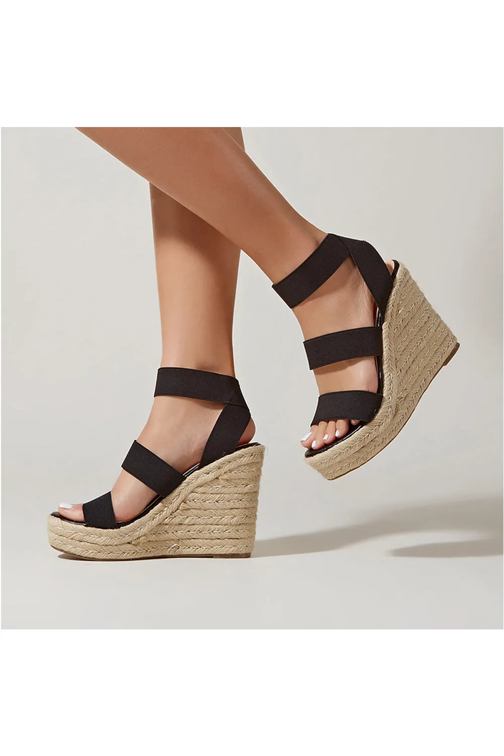 Outdoor Peep Toe Wedge Heel Shoes With Ankle Strap Alohas Perry Fisherman Sandals